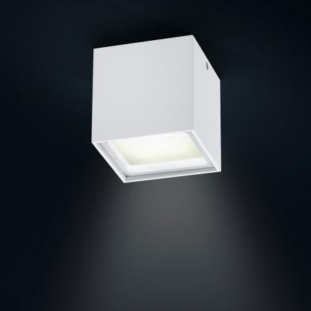 HELESTRA SIRI-LED LED Deckenleuchte 18 W 1340 lm 3000 K Warmweiß 100 mm Mattweiß satiniertes Glas