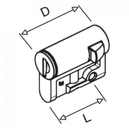 ABB PS832331 Profilhalbzylinder V2432E, für Doppelschließung