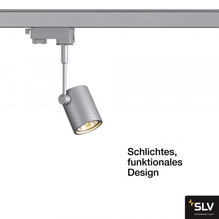 SLV 152242 BIMA I Leuchtenkopf, silbergrau, GU10, max. 50W, inkl. 3P.-Adapter,