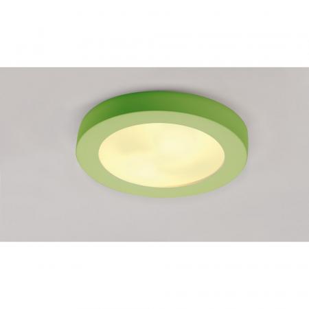 Runde moderne Deckenleuchte rund mit Lichtkranz aus weissem bemalbaren Gips SLV 148001