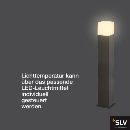 SLV 231225 GRAFIT Wegeleuchte 60cm hoch anthrazit / weiss IP44