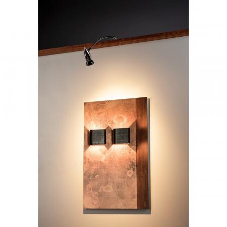 Filigrane Bilderlampe DISPLAY Wandleuchte ADL in chrom inkl. Anschlussbox SLV 146332