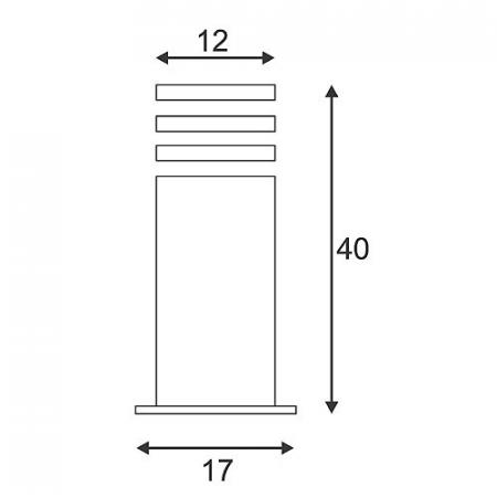 SLV 229420 RUSTY SQUARE 40cm hohe Wegeleuchte aus Stahl mit Rostpatina IP55