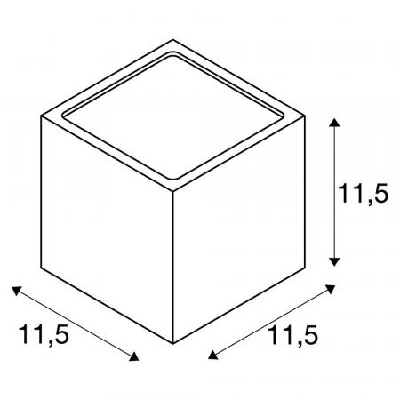 SLV 232537 SITRA CUBE Außenwandleuchte rostfarben Würfelform up&down Licht IP44