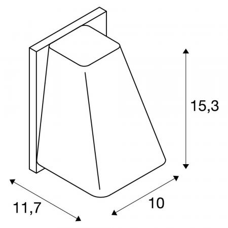 SLV 227195 WALLYX GU10 Außen Wandleuchte, anthrazit IP44