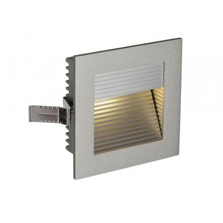 SLV 111292 Silbergraues Treppeneinbaulicht FRAME CURVE Einbauleuchte warmweiße LED silbergrau