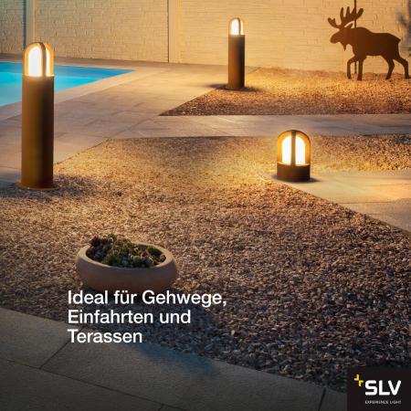 SLV 229432 RUSTY CONE 70cm hohe massive Wegeleuchte aus Stahl mit Rostpatina IP54