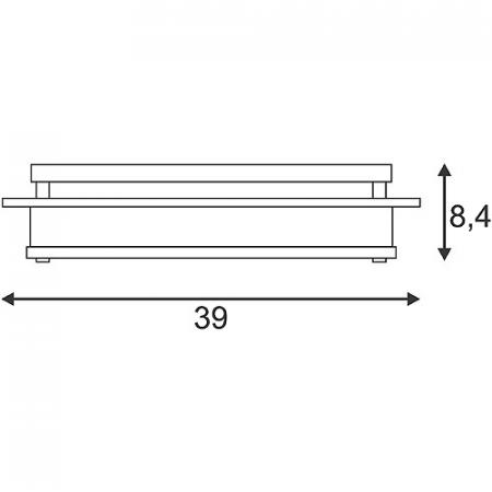 LED Deckenleuchte GLASSA SQUARE eckig aus Glas und Stahl SLV 155180