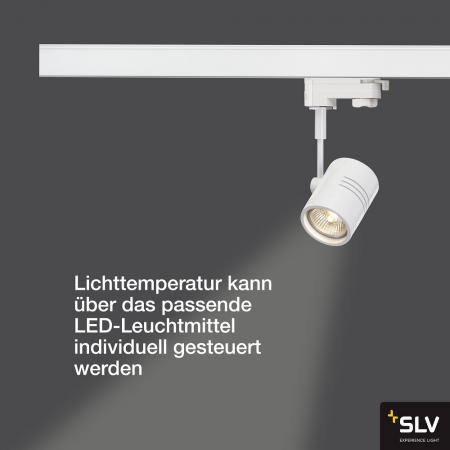 SLV 152241 BIMA I Leuchtenkopf, mattweiss, GU10, max. 50W, inkl. 3P.-Adapter