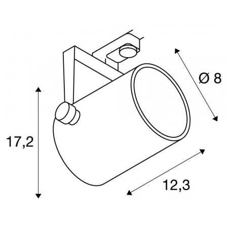 SLV 153850 EURO SPOT GU10, schwarz, max. 25W, inkl. 3P.-Adapter
