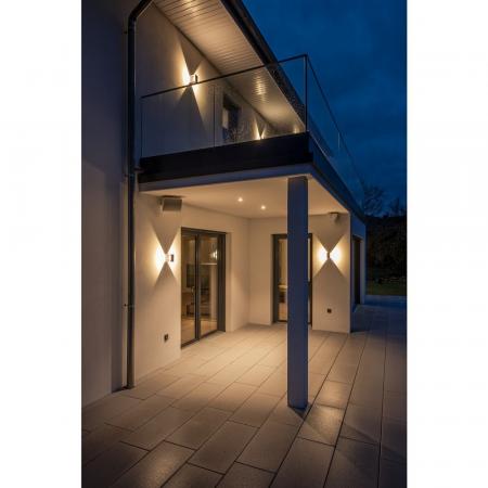 SLV 232105 LOGS WALL Außenwandleuchte eckig in anthrazit inkl. warmweiße LED