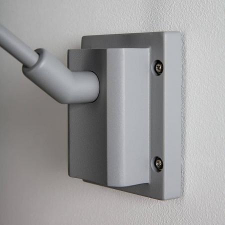 Außenwandstrahler schwenkbar mit 78cm langem Arm NEW MYRA DISPLAY CURVE SLV 233134