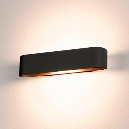 Moderne schwarz matt  lackierte OSSA Wandleuchte mit up/down-Licht für den Wohnbereich SLV 151410