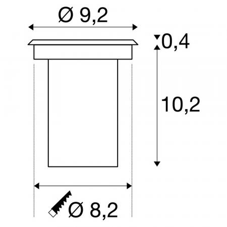 SLV 233500 DASAR 920 LED Bodeneinbauleuchte rund Edelstahl 6,5W 3000K IP67 12–24V DC