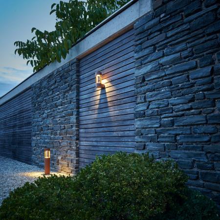 SLV 231817 SLOTS 45cm hohe rostbraune Wegeleuchte mit warmweisser LED