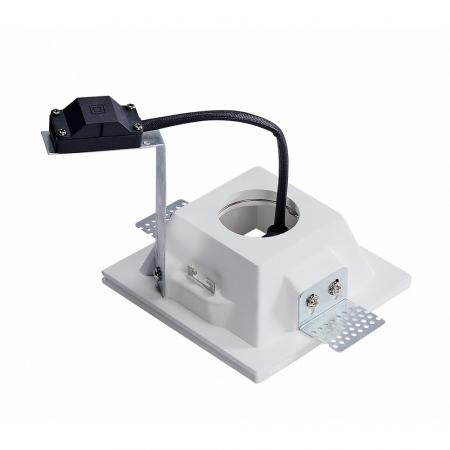 Individuell gestaltbare LED-Einbaulkampe PLASTRA Gips Downlight eckig weiß  SLV 148071