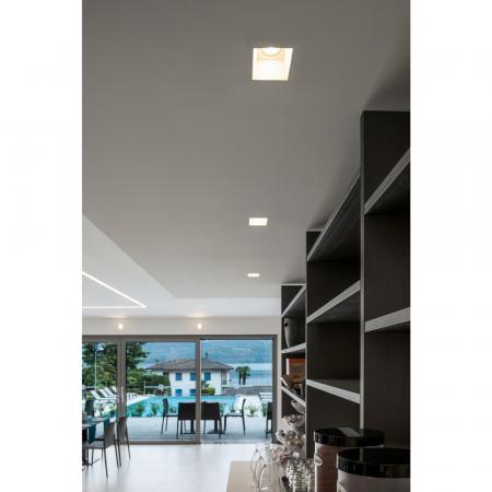 Individuell gestaltbare LED-Einbaulkampe PLASTRA Gips Downlight eckig weiß  SLV 148071