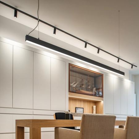 SLV 143580 HELIA 50 LED Strahler für 1Phasen Hochvolt-Stromschiene, 3000K, schwarz, 35°, inkl. 1 Phasen-Adapter