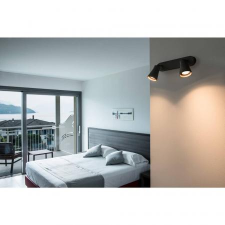 SLV 1000889 AVO Indoor Wand- und Deckenaufbauleuchte schwarz GU10