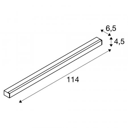 SIGHT LED Wandleuchte & Spiegellampe 120cm schwarz inkl. warmweißer LED Bad & Flur SLV 1001286 IP20