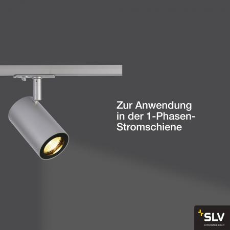 SLV 1002113 ENOLA_B TRACK SPOT QPAR51 silbergrau 50W inkl. 1P.-Adapter