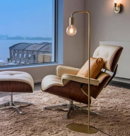 Imposante FITU Stehleuchte in soft Gold SLV 1002150
