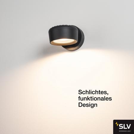 SLV 1002903 ESKINA SPOT Runde dimmbare Außenwandleuchte anthrazit umschaltbare Farbetemperatur IP65