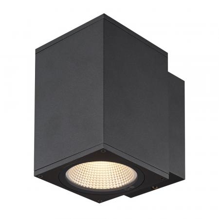 SLV 1003417 ENOLA SQUARE M single LED Außenwandleuchte anthrazit umschaltbar 3000/4000K