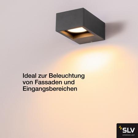 SLV 1004747 ESKINA FRAME Außenwandleuchte anthrazit umschaltbar 3000/4000K