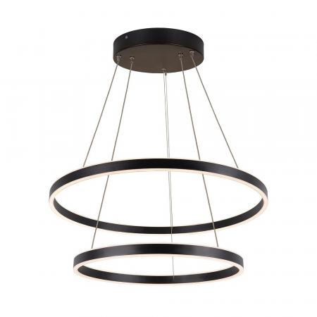 SLV 1004767 ONE DOUBLE PD DALI UP/DOWN LED-Pendelleuchte 55W, 2100/2120 lm, 3000/4000K, CRI 90, Ø 80 cm, 300 cm, Schwarz