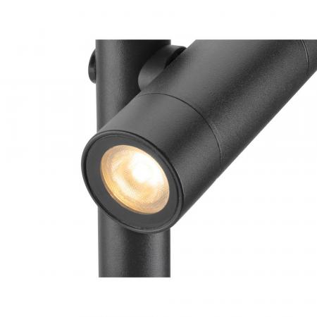 SLV 1007869 HELIA SLIM Pole double Elegante Wegeleuchte schwarz schwenkbarer Leuchtkopf