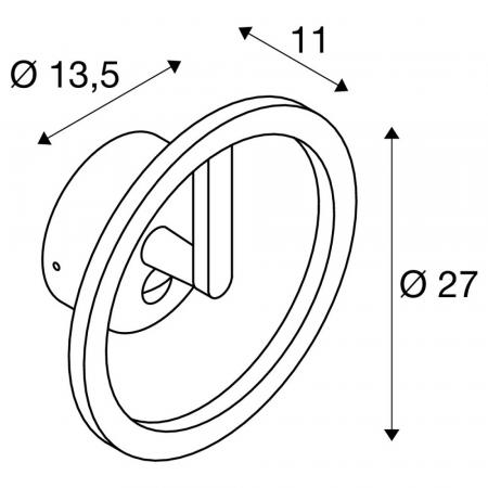 SLV 1007917 Q-RING Außen Wandleuchte mit Sensor weiß 3000K IP54
