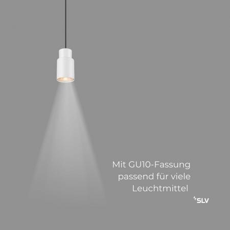 SLV 1008277 PURI 2.0 TUBE Pendelleuchte 3-Phasen GU10 weiß/weiß