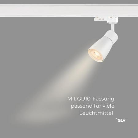 SLV 1008274 PURI 2.0 DOME 3-Phasen-Spot GU10 6W weiß/weiß schwenkbar