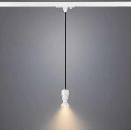 SLV 1008208 PURI 2.0 BASIC Pendelleuchte weiß für 1-Phasen-Schienensystem GU10 200 cm