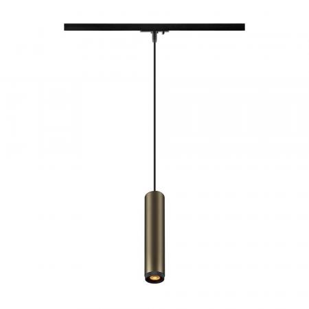 SLV 1008472 GRIP! L, 1~ Pendelleuchte, GU10, Pendellänge 200 cm, 1x max. 6 W, bronze / schwarz