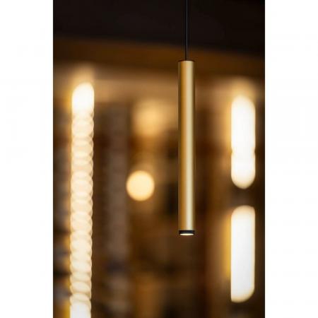 SLV 1008471 GRIP! L, 1~ Pendelleuchte, GU10, Pendellänge 200 cm, 1x max. 6 W, schwarz / gold
