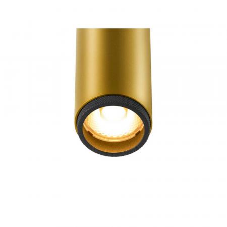 SLV 1008468 GRIP! S, 48V Pendelleuchte, Pendellänge 200 cm, 2000-3000 K, 29°, DALI, Dim-to-Warm, gold / schwarz