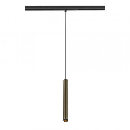 SLV 1008467 GRIP! S, 48V Pendelleuchte, Pendellänge 200 cm, 2000-3000 K, 29°, DALI, Dim-to-Warm, bronze / schwarz