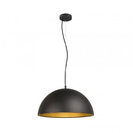SLV 1008537 FORCHINI M 50, Pendelleuchte, E27, Pendellänge 150 cm, 1x max. 40 W, matt schwarz / matt gold