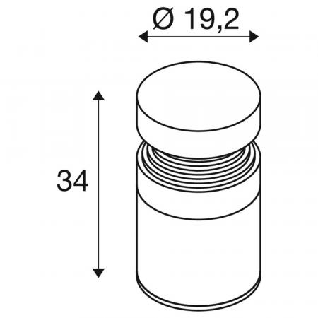 SLV 1008838 CONCRETE, Pole 35, PHASE, Stehleuchte, 2700 K, IP65, grau