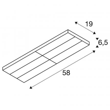 SLV 1009151 SIGHT PANEL 3~ Spot DALI rechteckig 65W 3000K weiß 70° CRI90 IP20