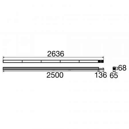 SLV 1009226 EASYLIGHT 2500 LED Lichtbandsystem DA30 WH ML DALI2 Industriebeleuchtung