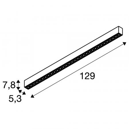 SLV 1010518 GLENOS PRO Deckenaufbauleuchte 1,2m DALI 3000K UGR19 schwarz