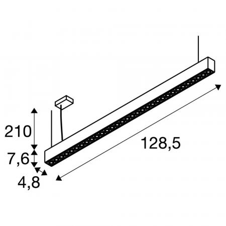 SLV 1010510 GLENOS® PRO Pendelleuchte schwarz 3000K DALI UGR<16