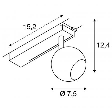 SLV 1010450 LIGHT EYE® 2.0 1~ Spot PHASE schwarz