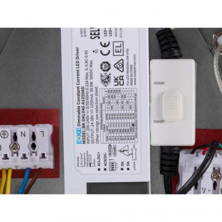SLV 1010428 PANEL 60 – runde LED Pendelleuchte DALI 29W 3000/4000K weiß UGR<19