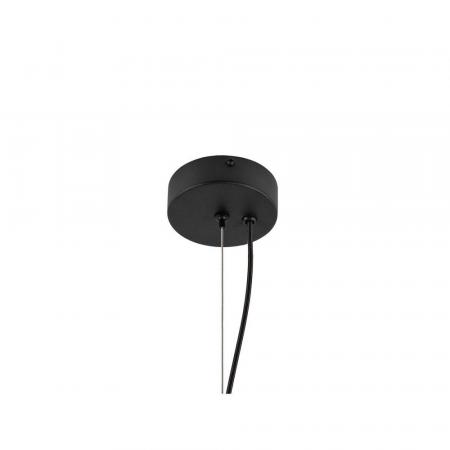 SLV 1010415 OLYPSO 50 Pendelleuchte E27 40W Ø 500 mm schwarz – große Design-Pendelleuchte mit Opalglas