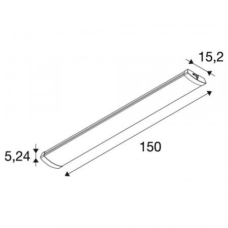 SLV 1010916 BATTEN FLAT P 1500 72 830/840/850 ML WH – LED Deckenleuchte IP44 27W CCT 3000/4000/5000K