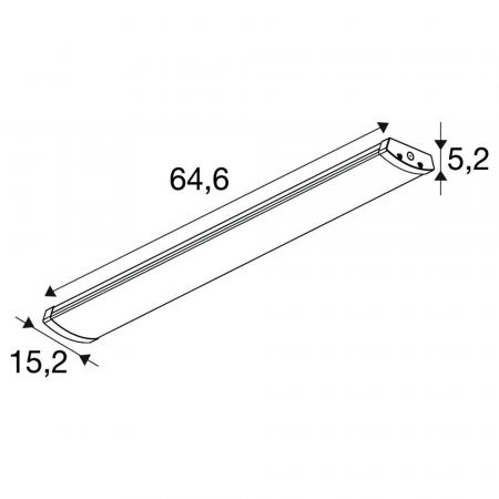 SLV 1011094 BATTEN FLAT P 600 27 830/840/850 ML DALI2 WH – LED Deckenleuchte IP44 12W DALI CCT 3000/4000/5000K